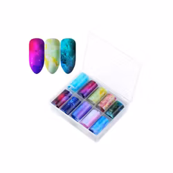 Nail Art Foil Set 10 Different Design #16