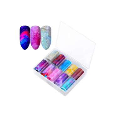 Nail Art Foil Set 10 Different Design #17