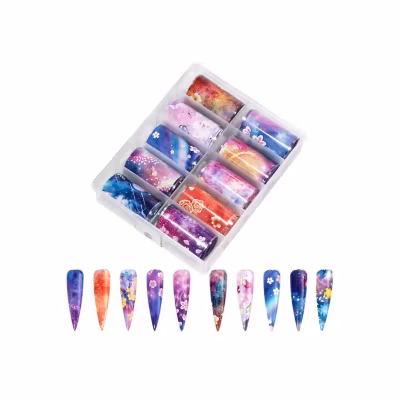 Nail Art Foil Set 10 Different Design #19