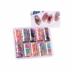 Nail Art Foil Set 10 Different Design #21