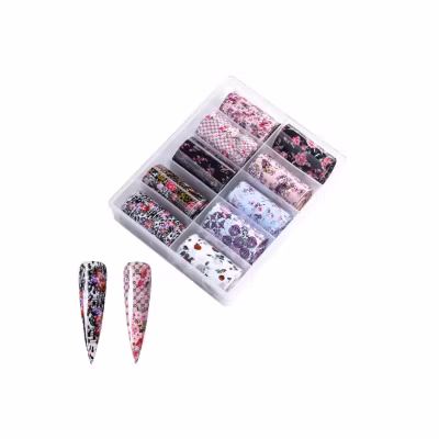 Nail Art Foil Set 10 Different Design #24