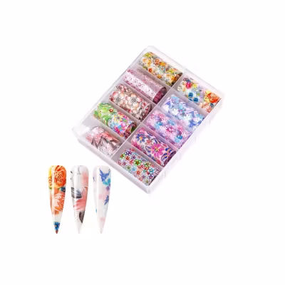 Nail Art Foil Set 10 Different Design #25