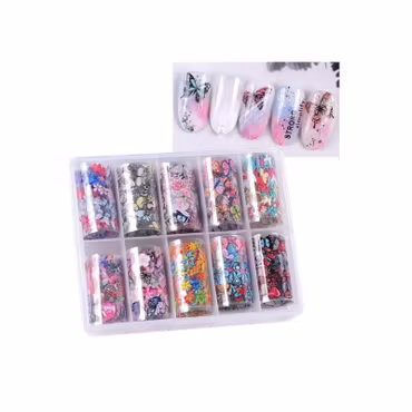Nail Art Foil Set 10 Different Design #28