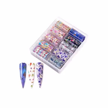 Nail Art Foil Set 10 Different Design #30