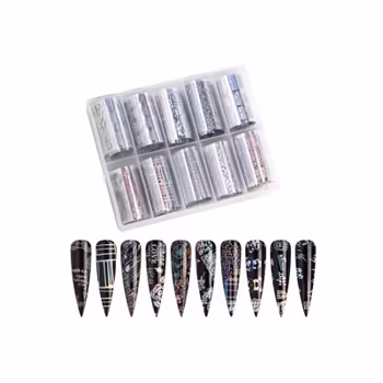 Nail Art Foil Set 10 Different Design #35