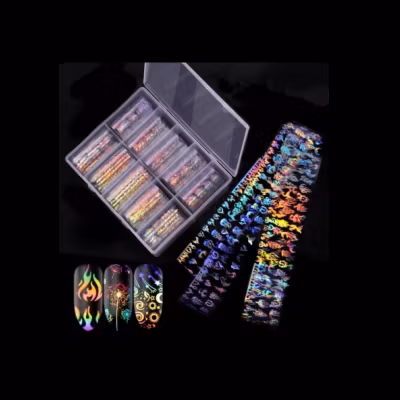 Nail Art Foil Set 10 Different Design #36