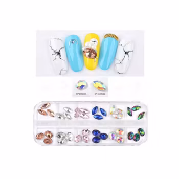 Nail Art Rhinestones Mixed Style #12