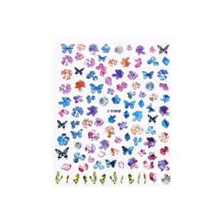 Nail Art Sticker - Laser 3D Bronzing Butterfly Design D3858