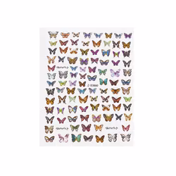 Nail Art Sticker - Laser 3D Bronzing Butterfly Design D3860