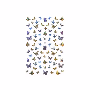 Nail Art Sticker - Laser 3D Bronzing Butterfly Design YM-04
