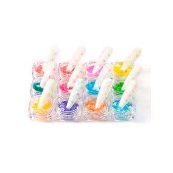 Mixed Neon Aurora Glitter Butterfly - 12 colors