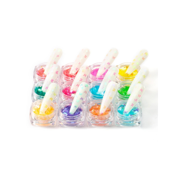 Mixed Neon Aurora Glitter Butterfly - 12 colors