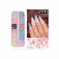 Nail Art Sequins 3D Mixed Butterfly - 12 Grids BU4