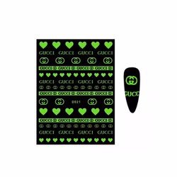 Brand Logo Nailart Sticker - GLOW IN THE DARK D021