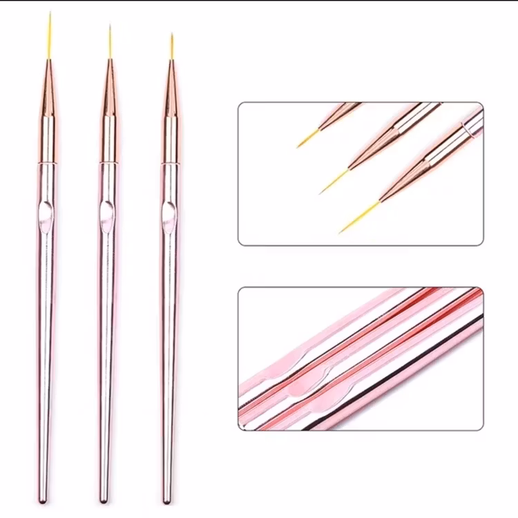Nailart Brush - Rose Gold Handle 10mm