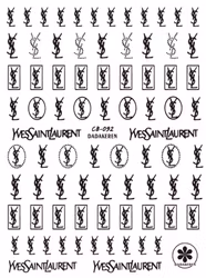 BLogo Nailart Sticker - CB092 BLACK