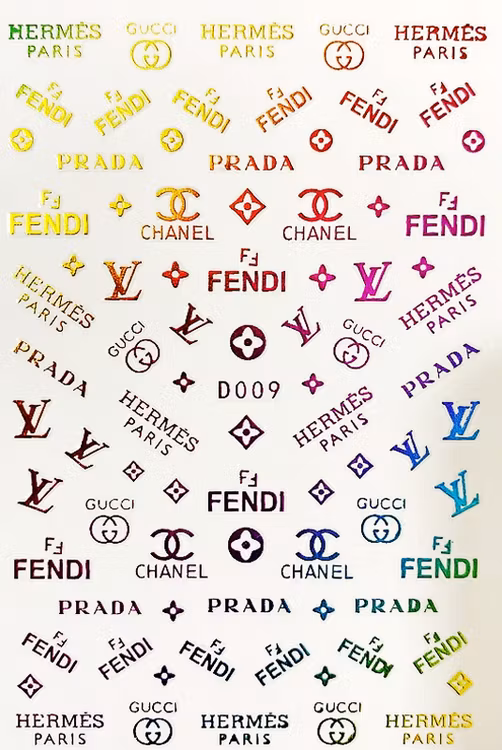 BLogo Nailart Sticker - D009