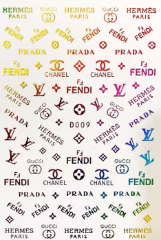BLogo Nailart Sticker - D009