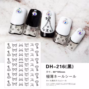 BLogo Nailart Sticker - DH216 BLACK