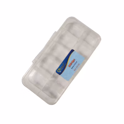 Empty Frosted Nail Tips Box sizes 0-10