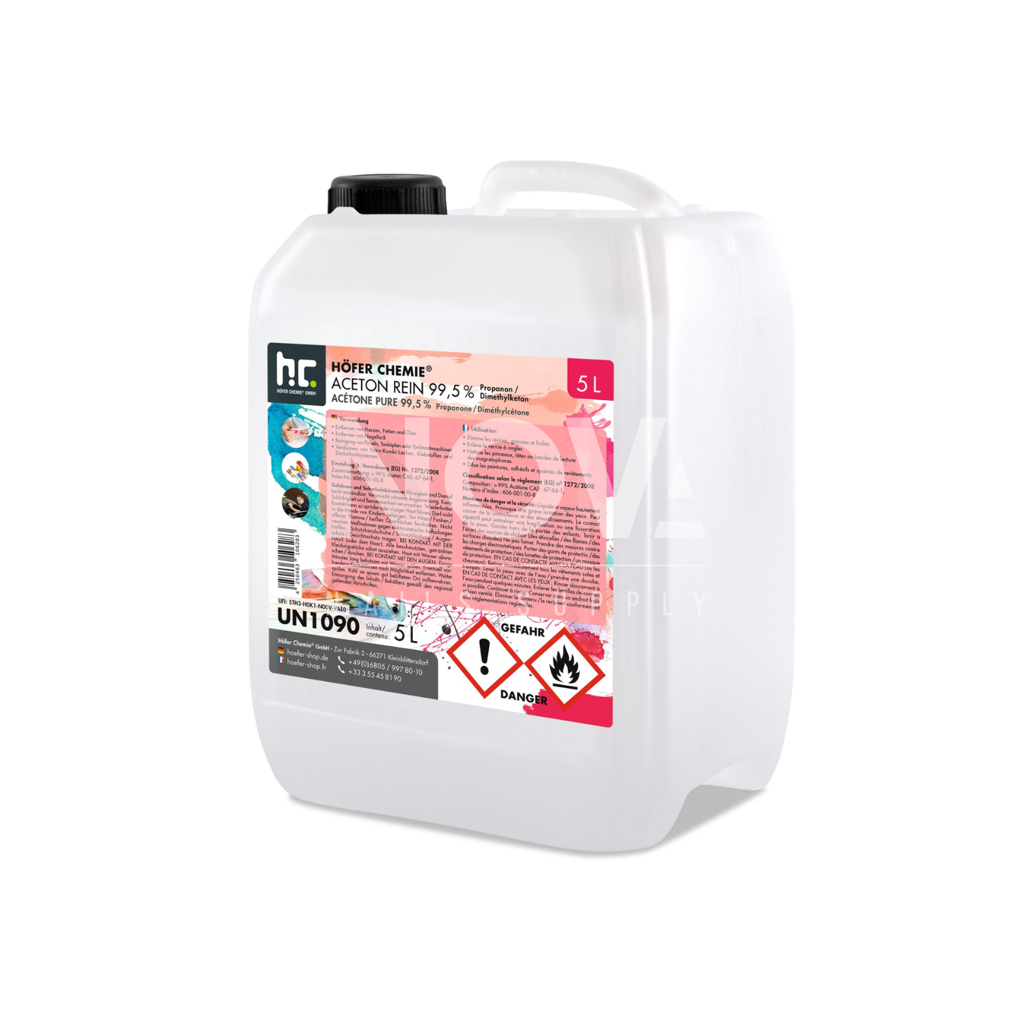 Acetone 99% PURE - 5 liter