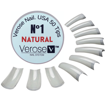 VEROSE – NATURAL Nail Tip #1 - Pack 500pcs