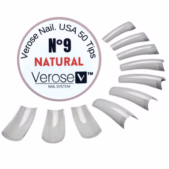 VEROSE – NATURAL Nail Tip #9 - Pack 500pcs