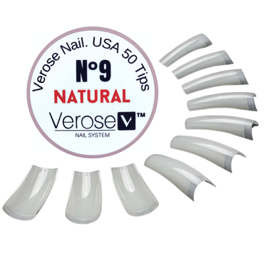 VEROSE – NATURAL Nail Tip #9 - Pack 500pcs