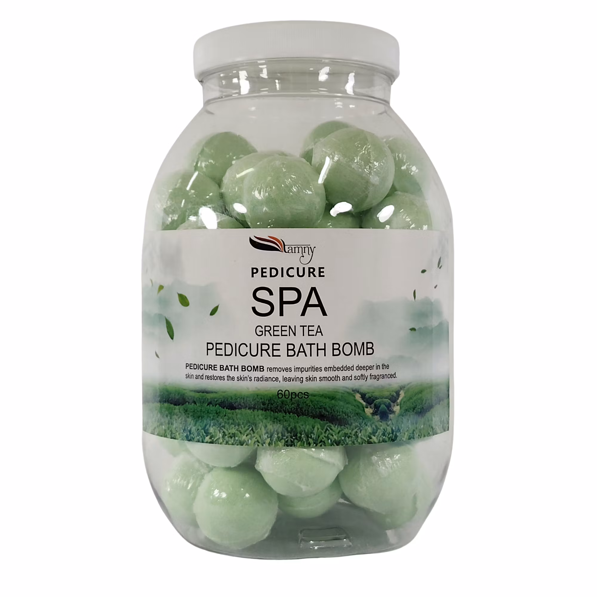 Pedicure/Manicure Organic Bath Fizzies Bubble - GREEN TEA (Pack 60pcs)