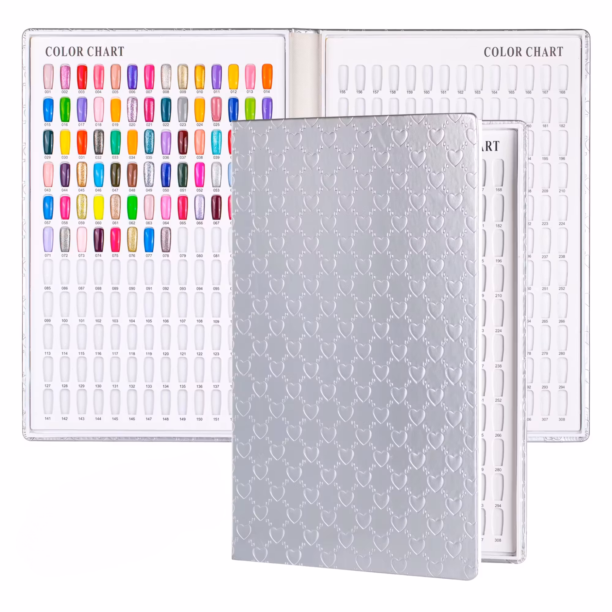 Display Book For Nail Polish - 308 Slots SILVER