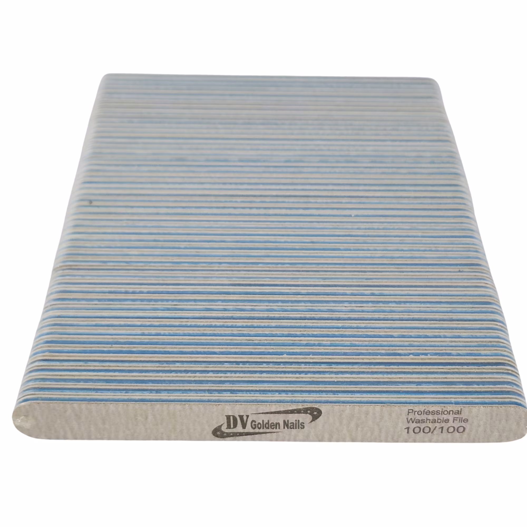 DV Nail File Small Square Zebra Grit 100/100 (50 pcs/pack)