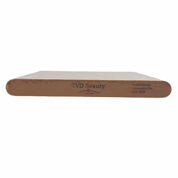 TVD Nail File Small Square Gold Grit 80/80 (50 pcs/pack)