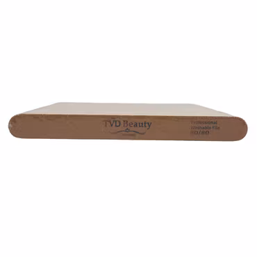 TVD Nail File Small Square Gold Grit 80/80 (50 pcs/pack)