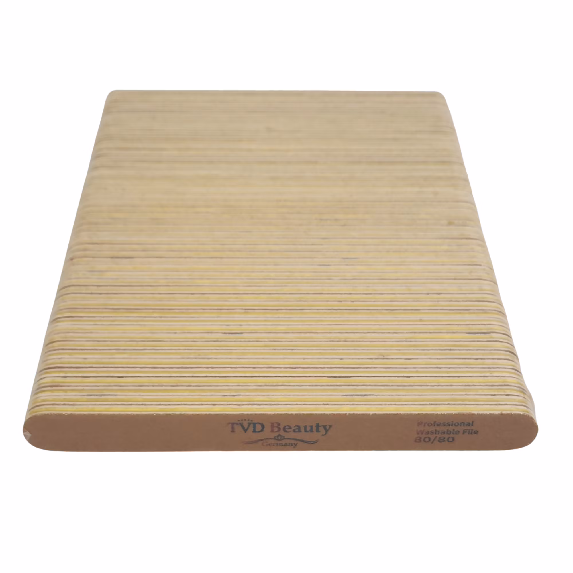 TVD Nail File Small Square Gold Grit 80/80 (50 pcs/pack)