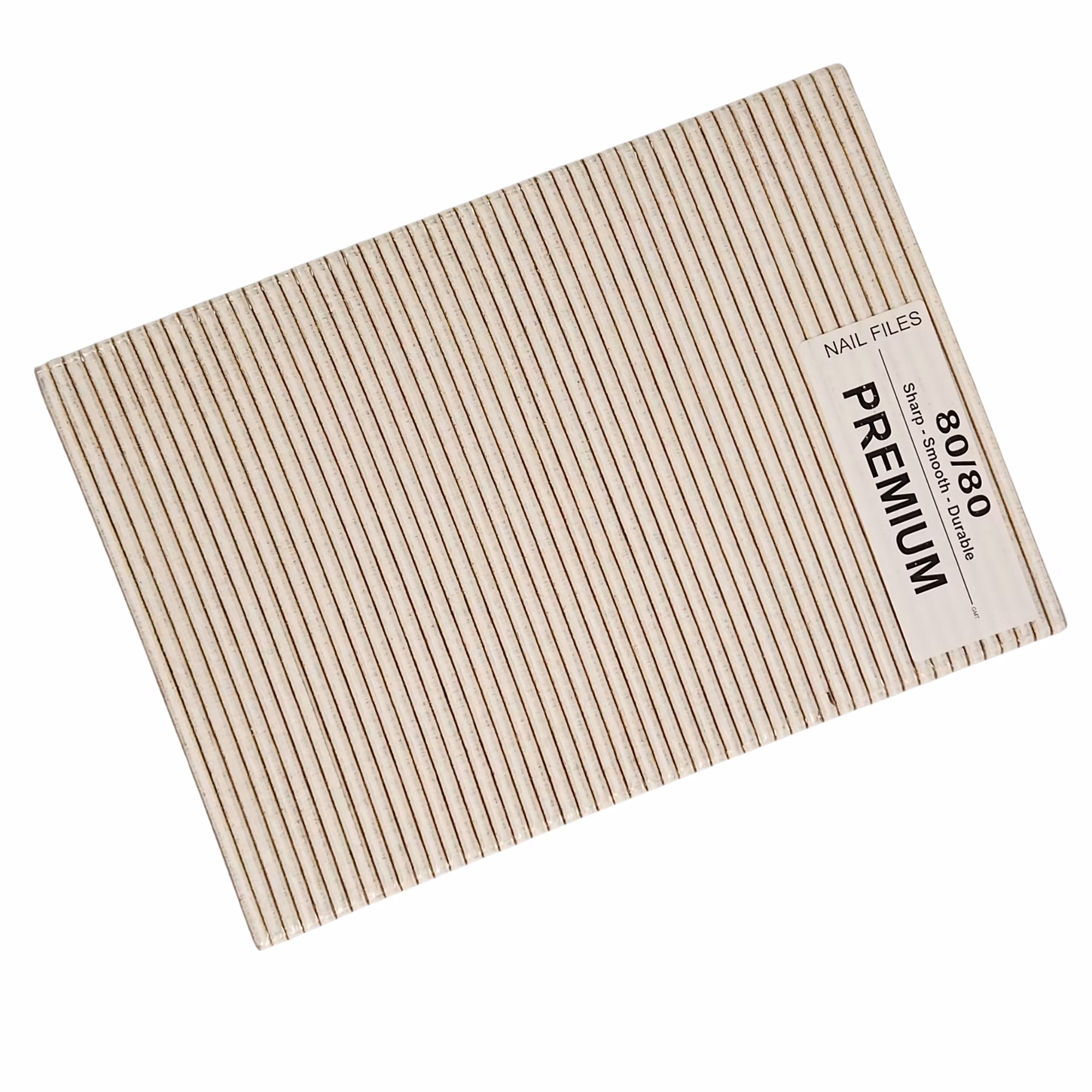 Nail File Small Square Gold Grit 80/80 (50 pcs/pack)