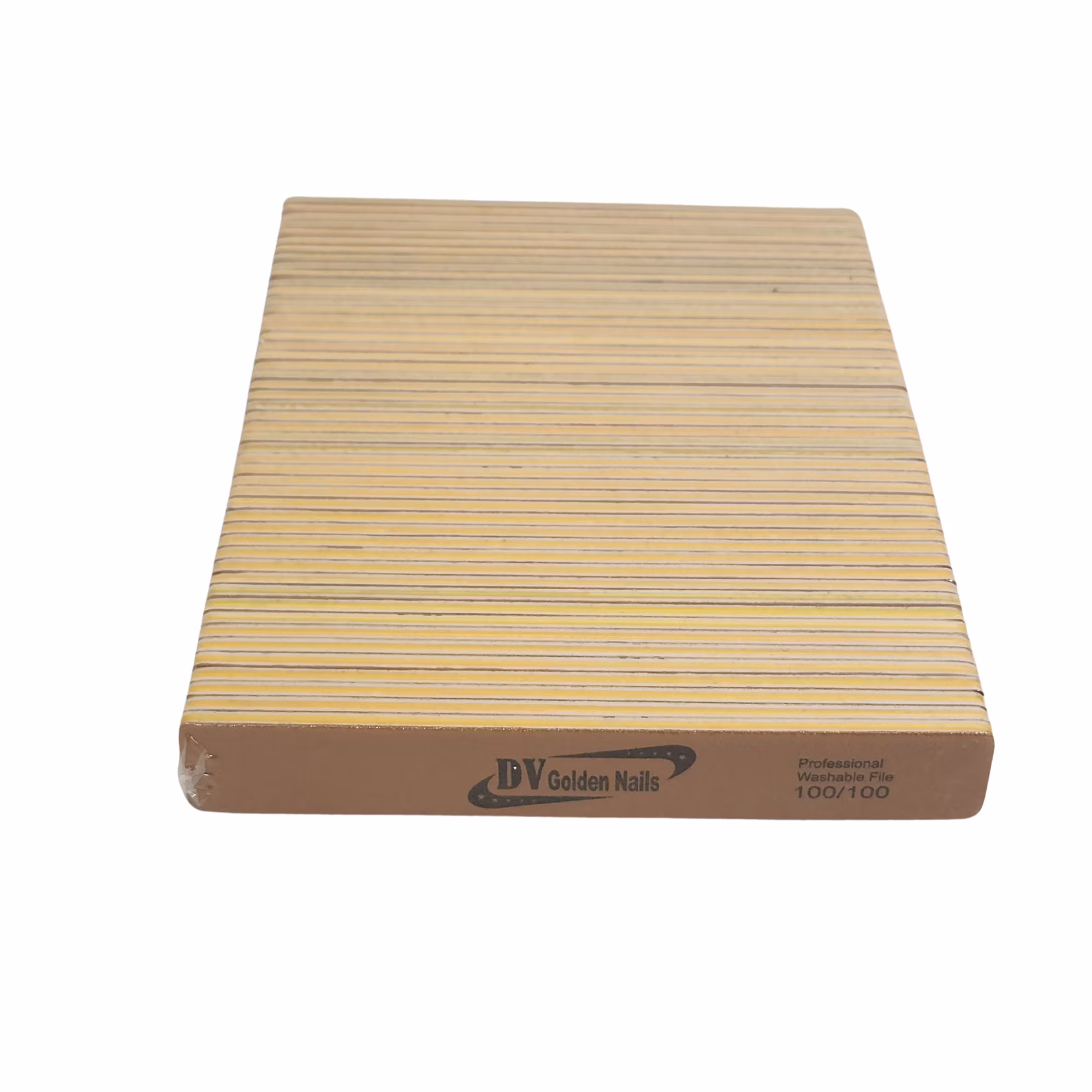 DV Nail File Jumbo Square Gold Grit 100/100 (50 pcs/pack)
