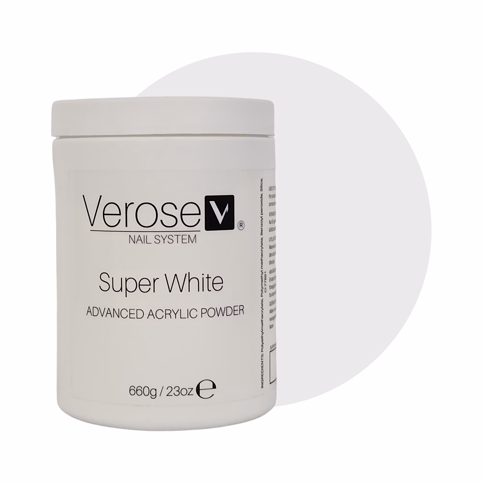 VEROSE ACRYLIC POWDER – SUPER WHITE 650g