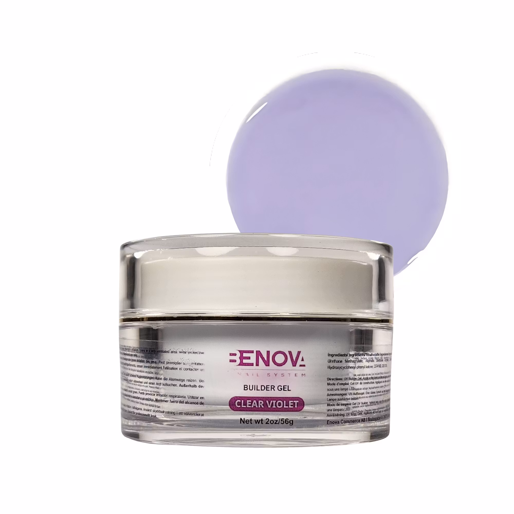 BENOVA Builder Gel - CLEAR VIOLET 2oz/56g