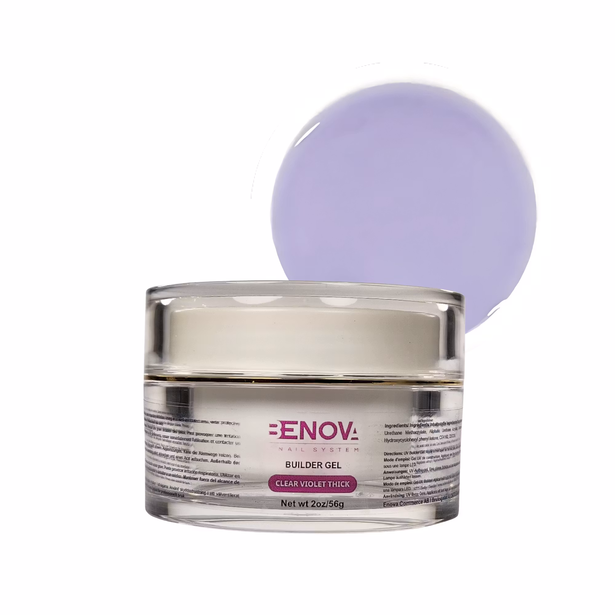 BENOVA Builder Gel - CLEAR VIOLET THICK 2oz/56g