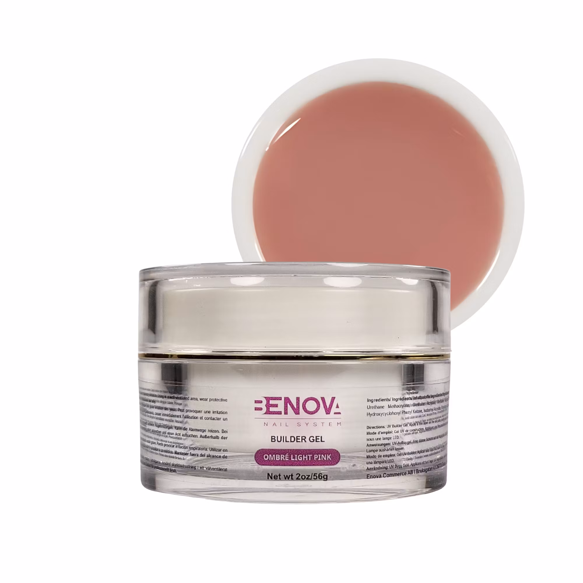 BENOVA Builder Gel - OMBRE LIGHT PINK 2oz/56g