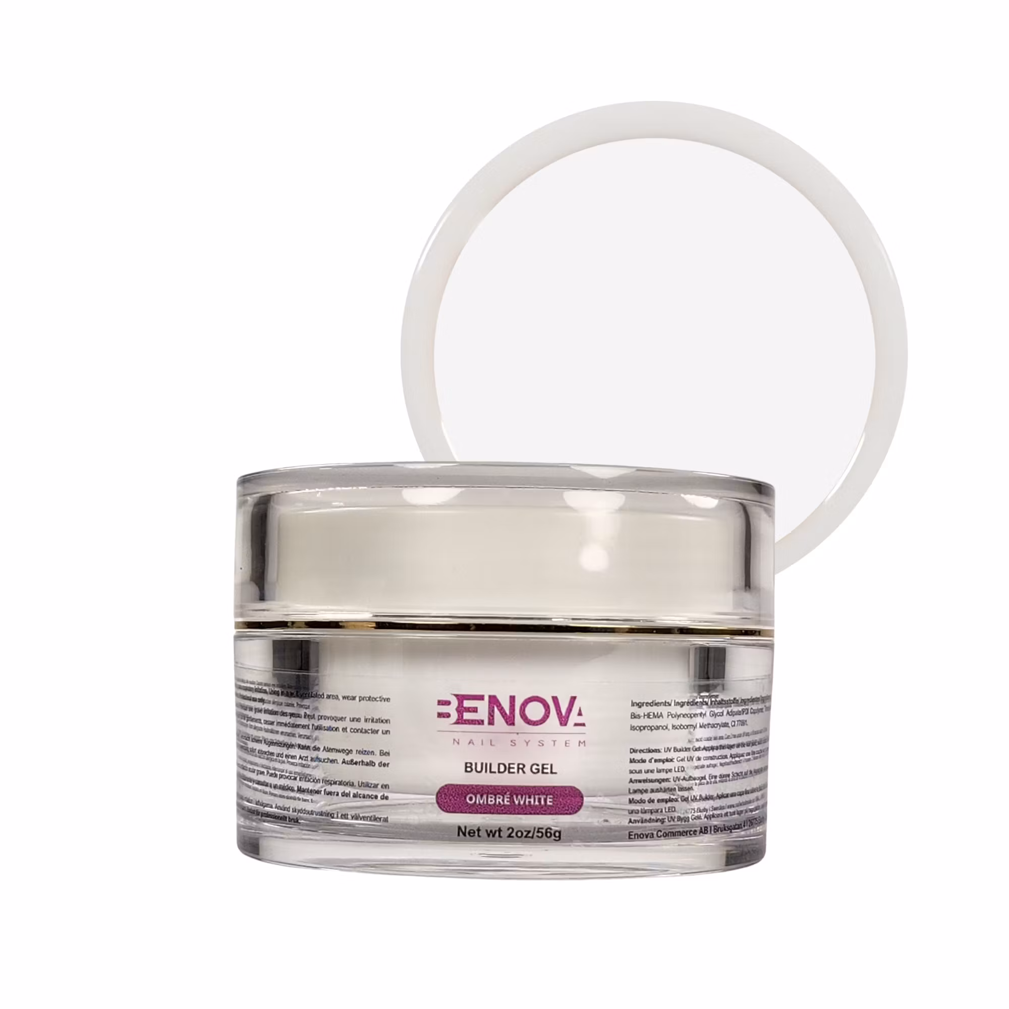 BENOVA Builder Gel - OMBRE WHITE 2oz/56g