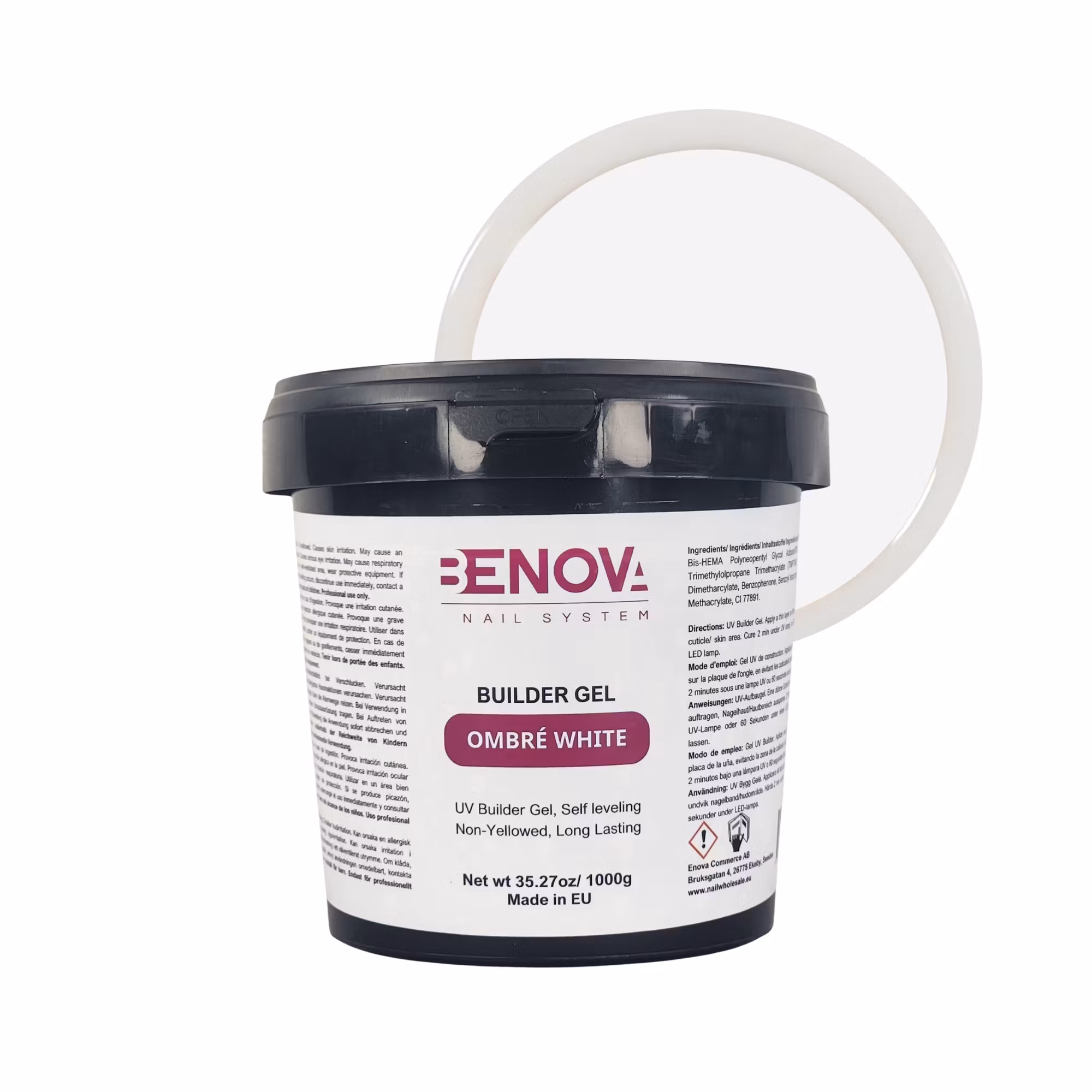 BENOVA Builder Gel - OMBRE WHITE 1000g