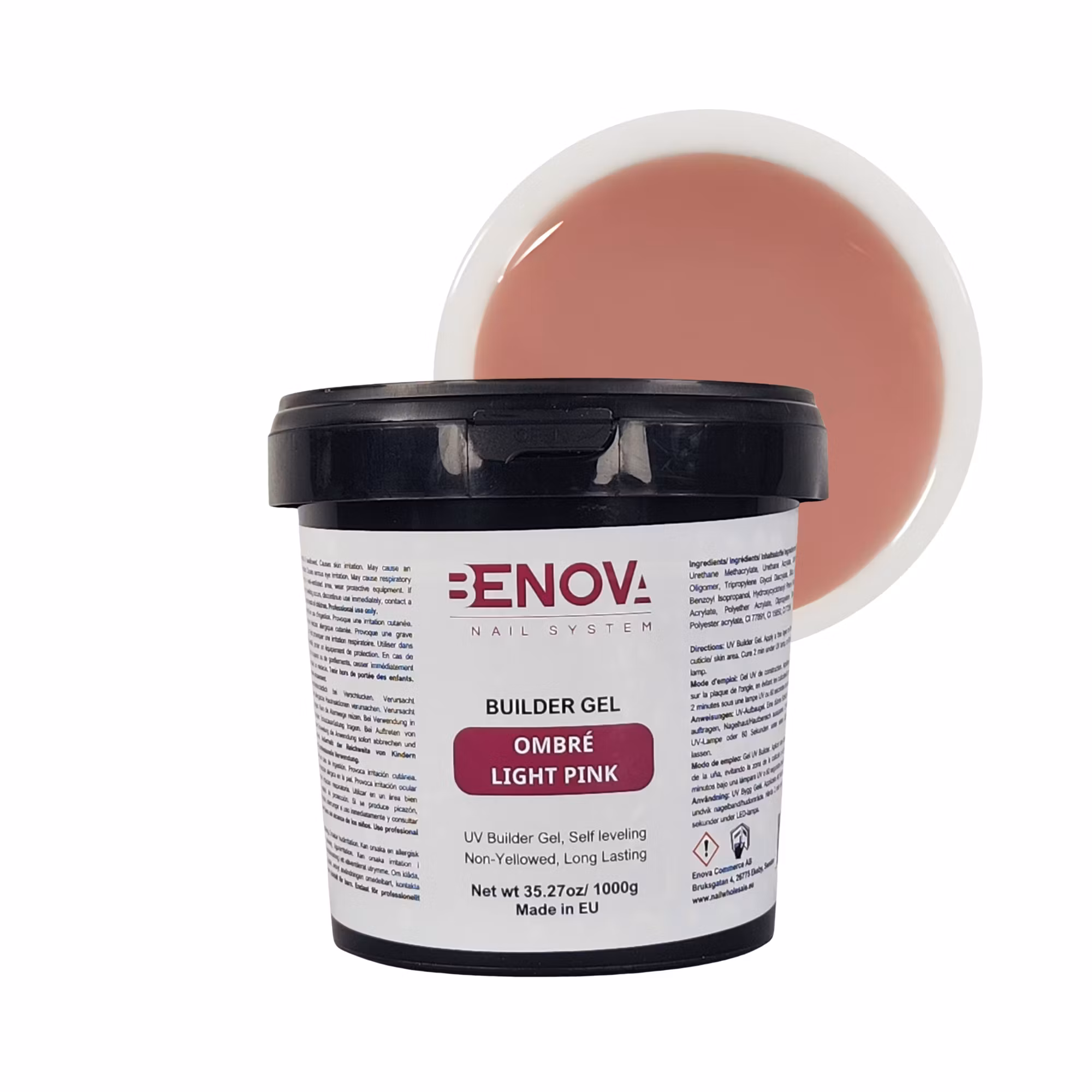 BENOVA Builder Gel - OMBRE LIGHT PINK 1000g