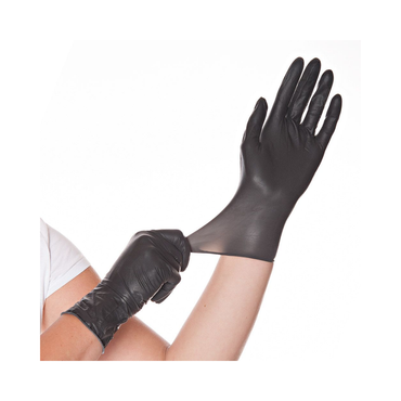 HYGOSTAR Latex Gloves Powder Free - Black Diablo Small (100 pcs/pack)