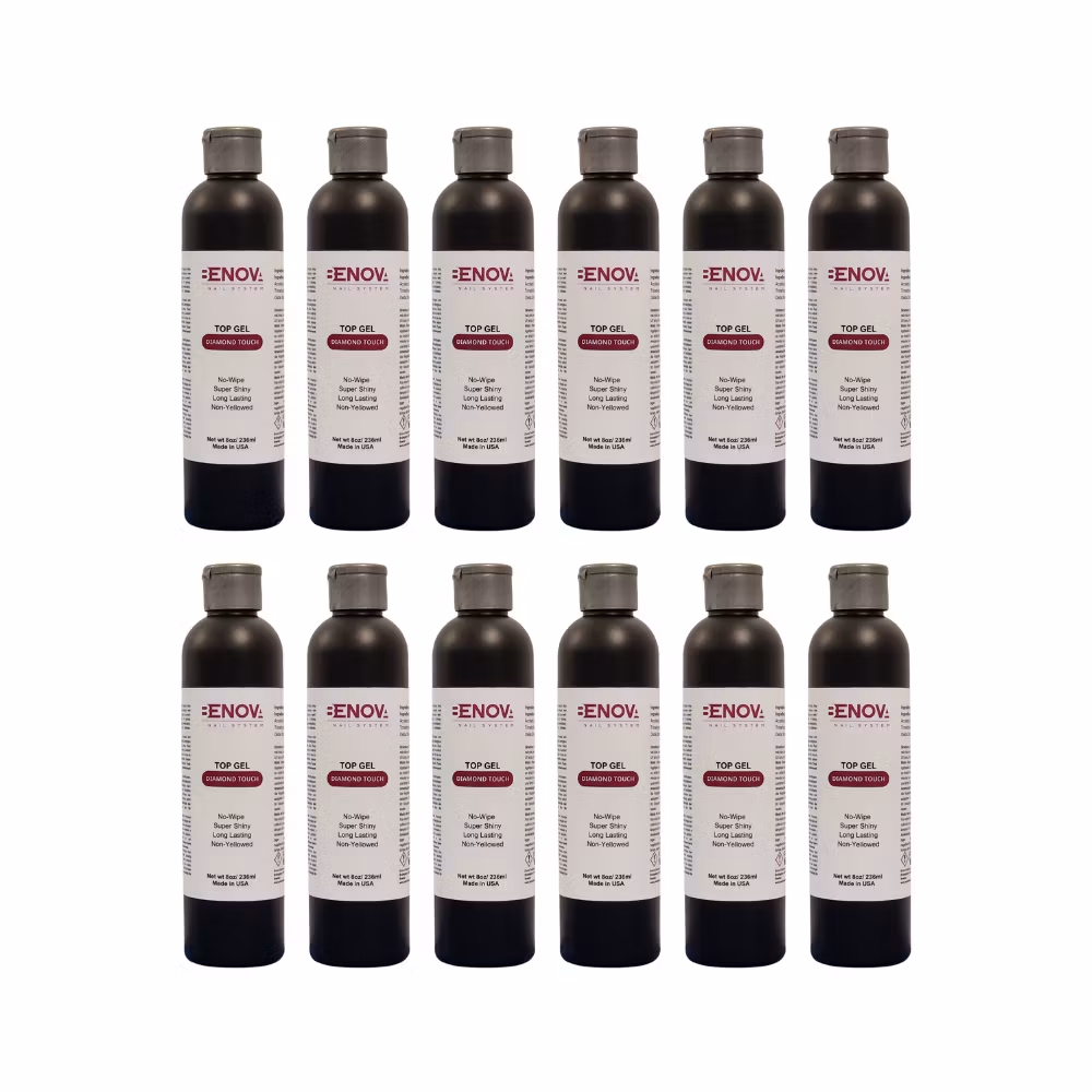 Benova Top Gel No-Wipe Premium - Diamond Touch Pack 12pcs x 8oz/237ml