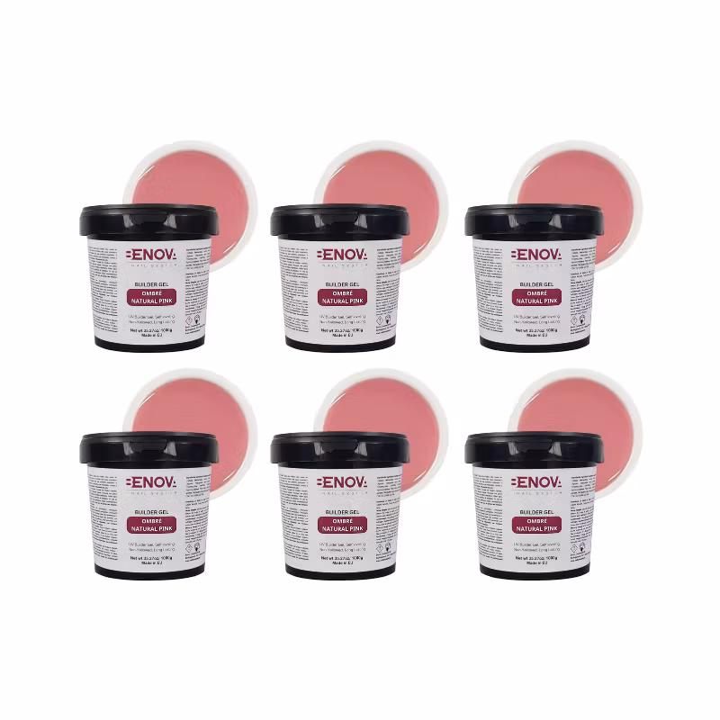 BENOVA Builder Gel - OMBRE NATURAL PINK - Pack 6pcs x 1000g