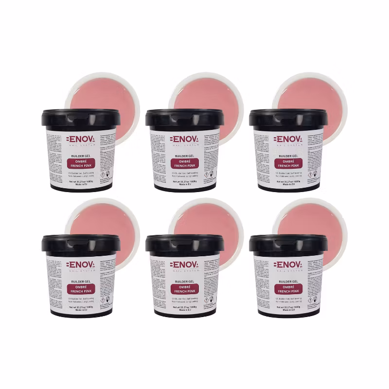 BENOVA Builder Gel - OMBRE FRENCH PINK - Pack 6 x 1000g