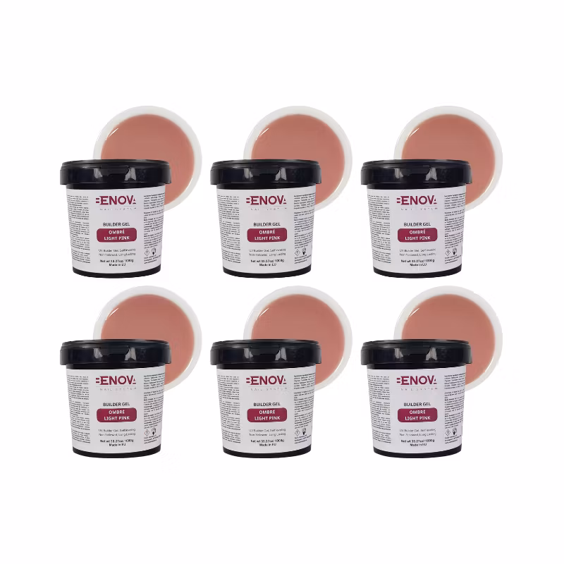 BENOVA Builder Gel - OMBRE LIGHT PINK - Pack 6 x 1000g