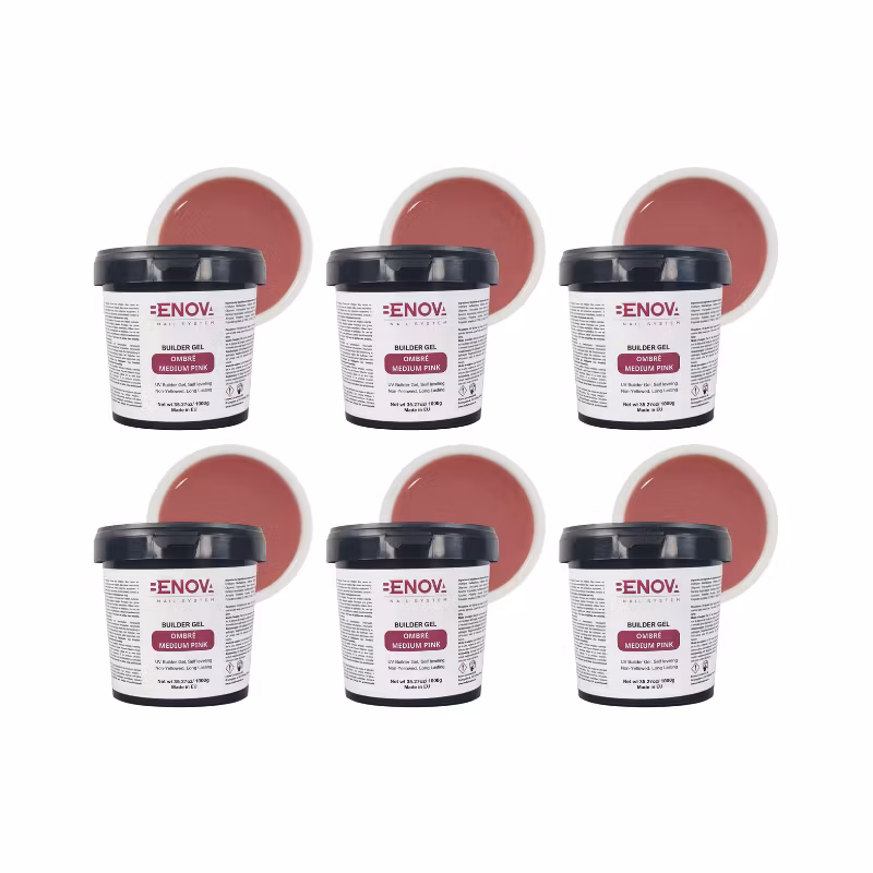 BENOVA Builder Gel - OMBRE MEDIUM PINK - Pack 6 x 1000g