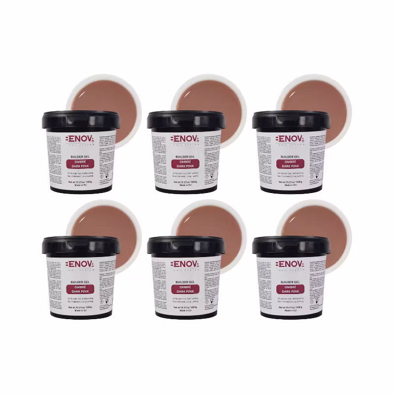 BENOVA Builder Gel - OMBRE DARK PINK - Pack 6 x 1000g